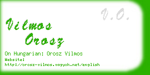 vilmos orosz business card